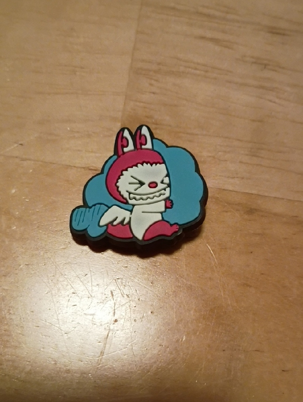 10 for $10 Jibbitz Croc Charms - Labubu Monster White & Pink w/ Wings on Cloud 7
